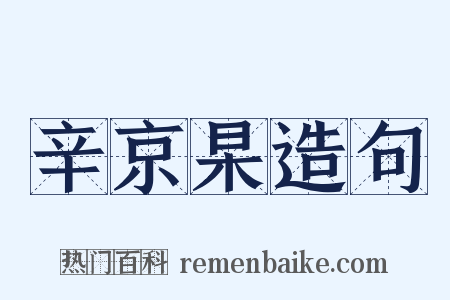 辛京杲造句是什么意思的图片